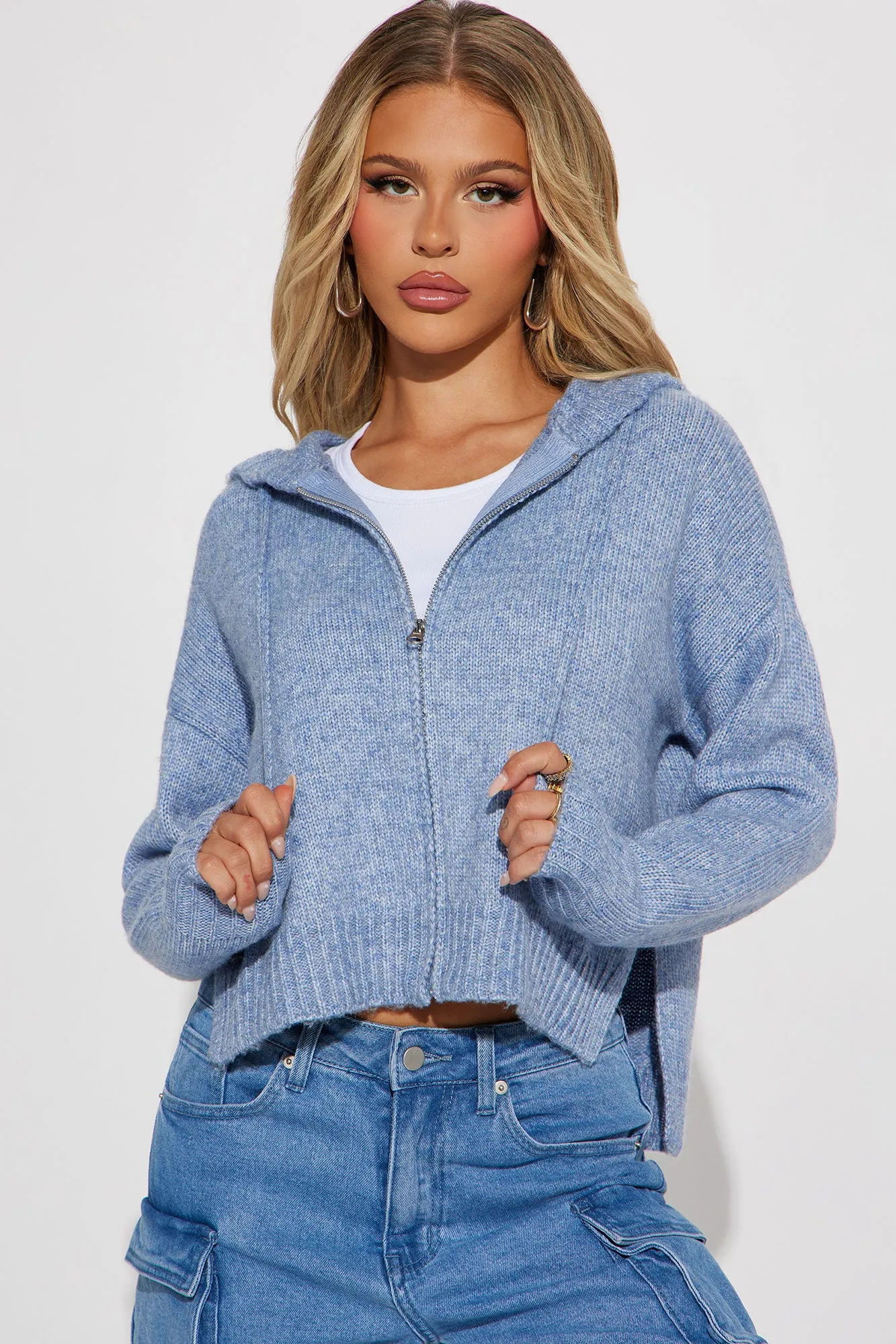 Always An Essential Hoodie - Heathered Blue