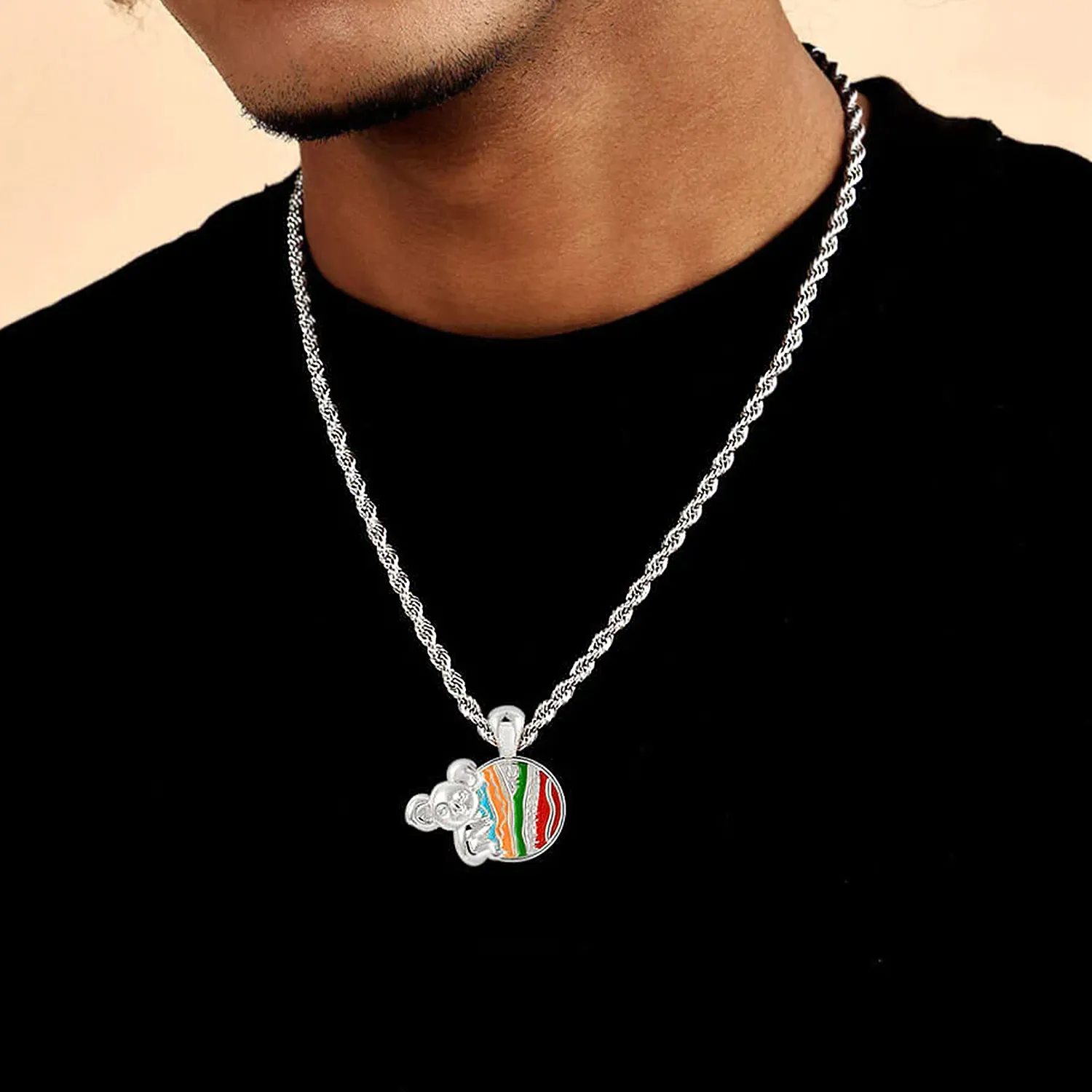 APORRO X COOGI Enamel Sweater Stripes Koala Pendant