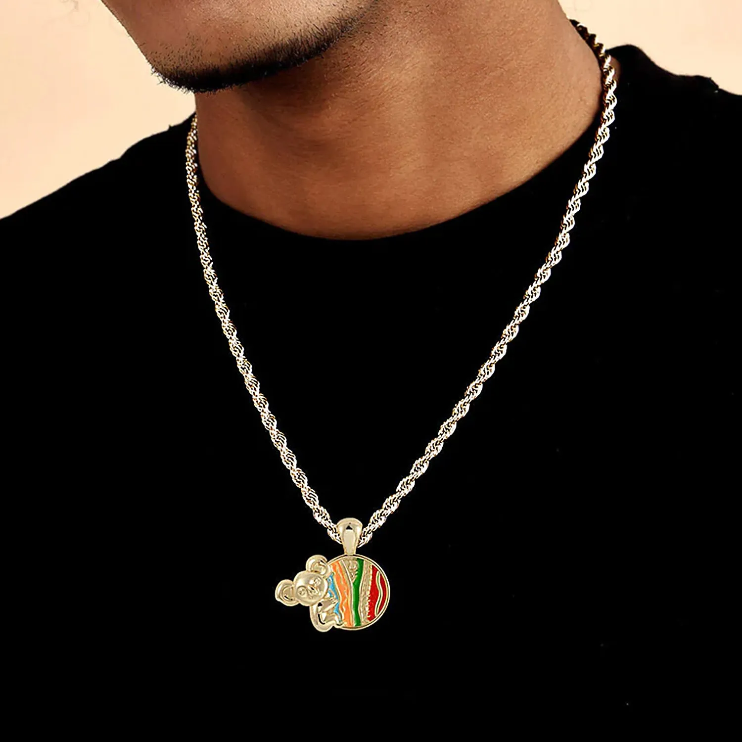 APORRO X COOGI Enamel Sweater Stripes Koala Pendant