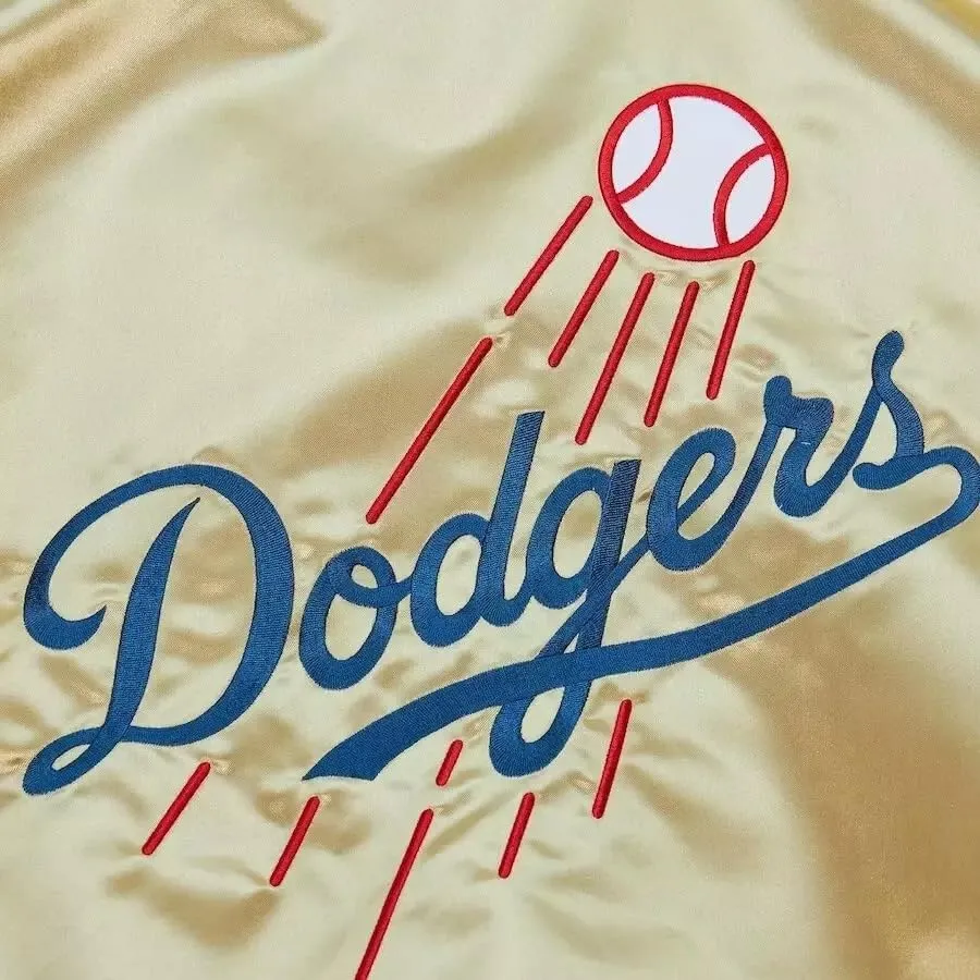 Baseball varsity jacket - LA blue and white letterman jacket for men.