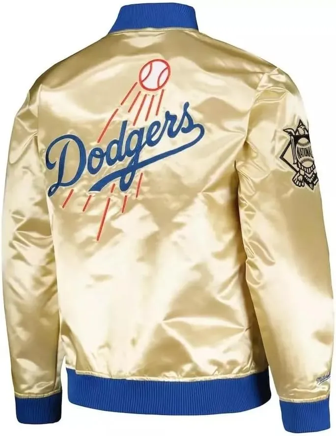 Baseball varsity jacket - LA blue and white letterman jacket for men.