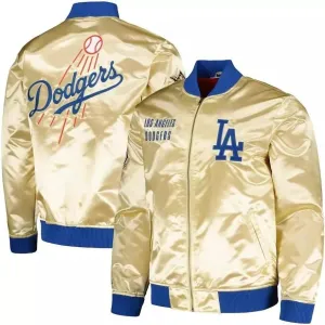 Baseball varsity jacket - LA blue and white letterman jacket for men.