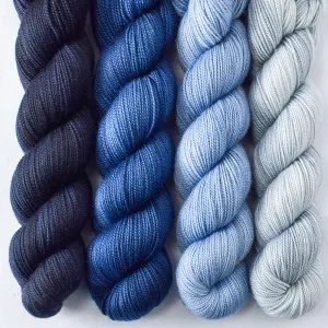 Blackbird, Denim, Puff of Smoke, Stonewashed - Yummy 2-Ply Quartet
