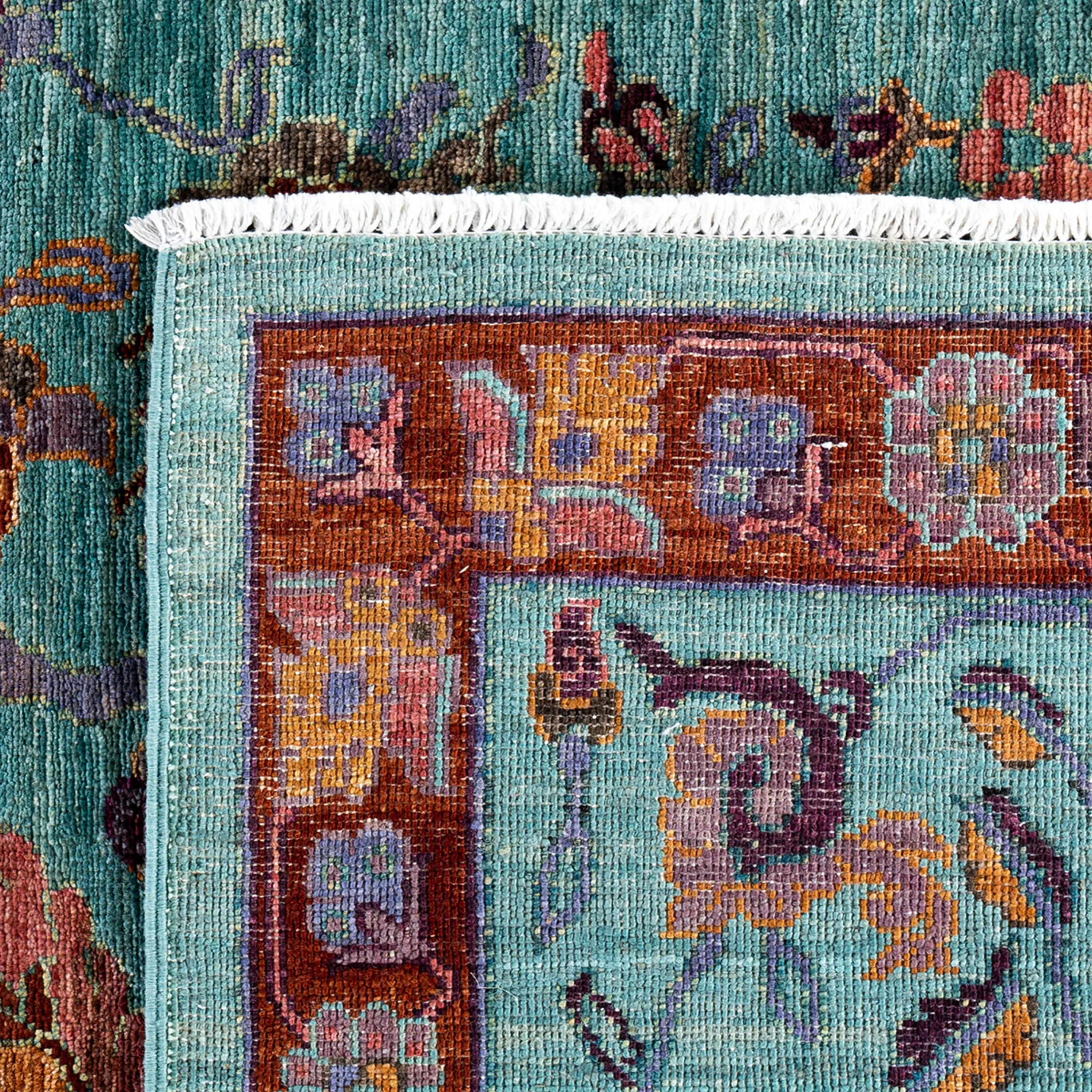 Blue Traditional Wool Rug - 8'10" x 12'2"