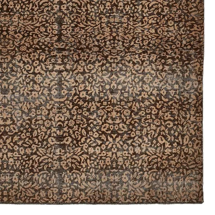 Brown Transitional Wool Rug - 8'x 10'