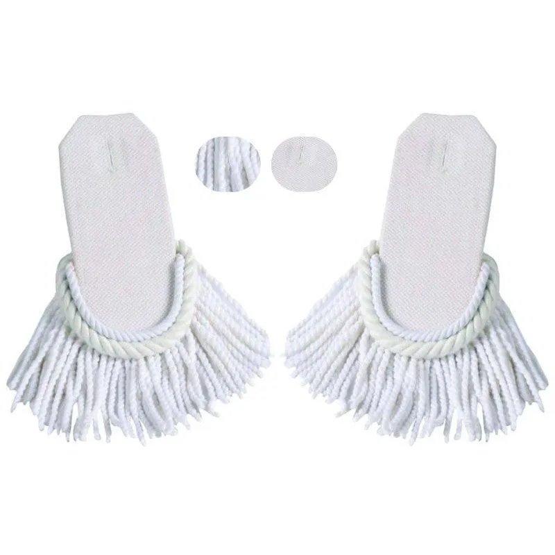 Ceremonial Uniform White Wool Epaulette Pair
