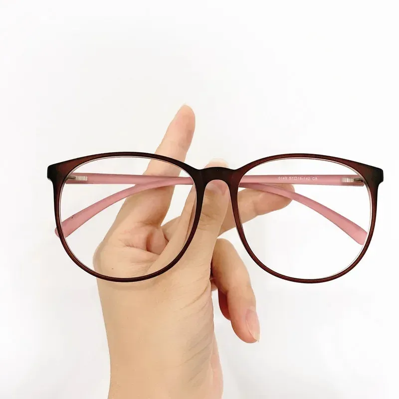 Cubojue Unisex Full Rim Oversized Round Plastic Eyeglasses 10149