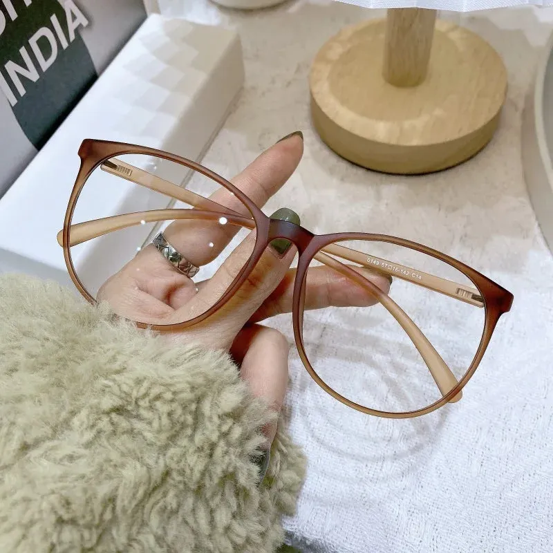 Cubojue Unisex Full Rim Oversized Round Plastic Eyeglasses 10149