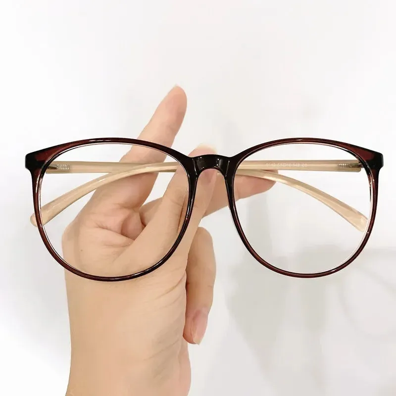 Cubojue Unisex Full Rim Oversized Round Plastic Eyeglasses 10149
