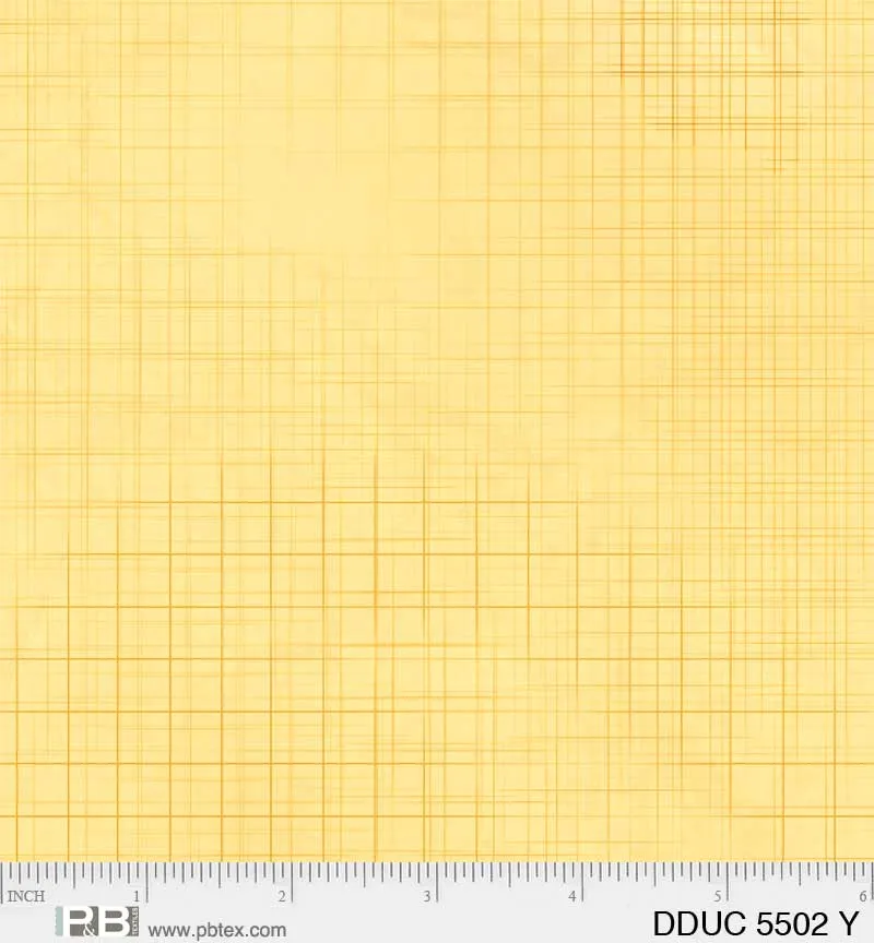 Darling Ducklings | Graph Paper Yellow by Raquel Maciel for P&B Textiles | DDUC05502-Y