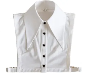 DNLKWGO White Dickey Collar Half Shirt - Detachable False Collar Blouse for Women