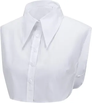 DNLKWGO White Dickey Collar Half Shirt - Detachable False Collar Blouse for Women