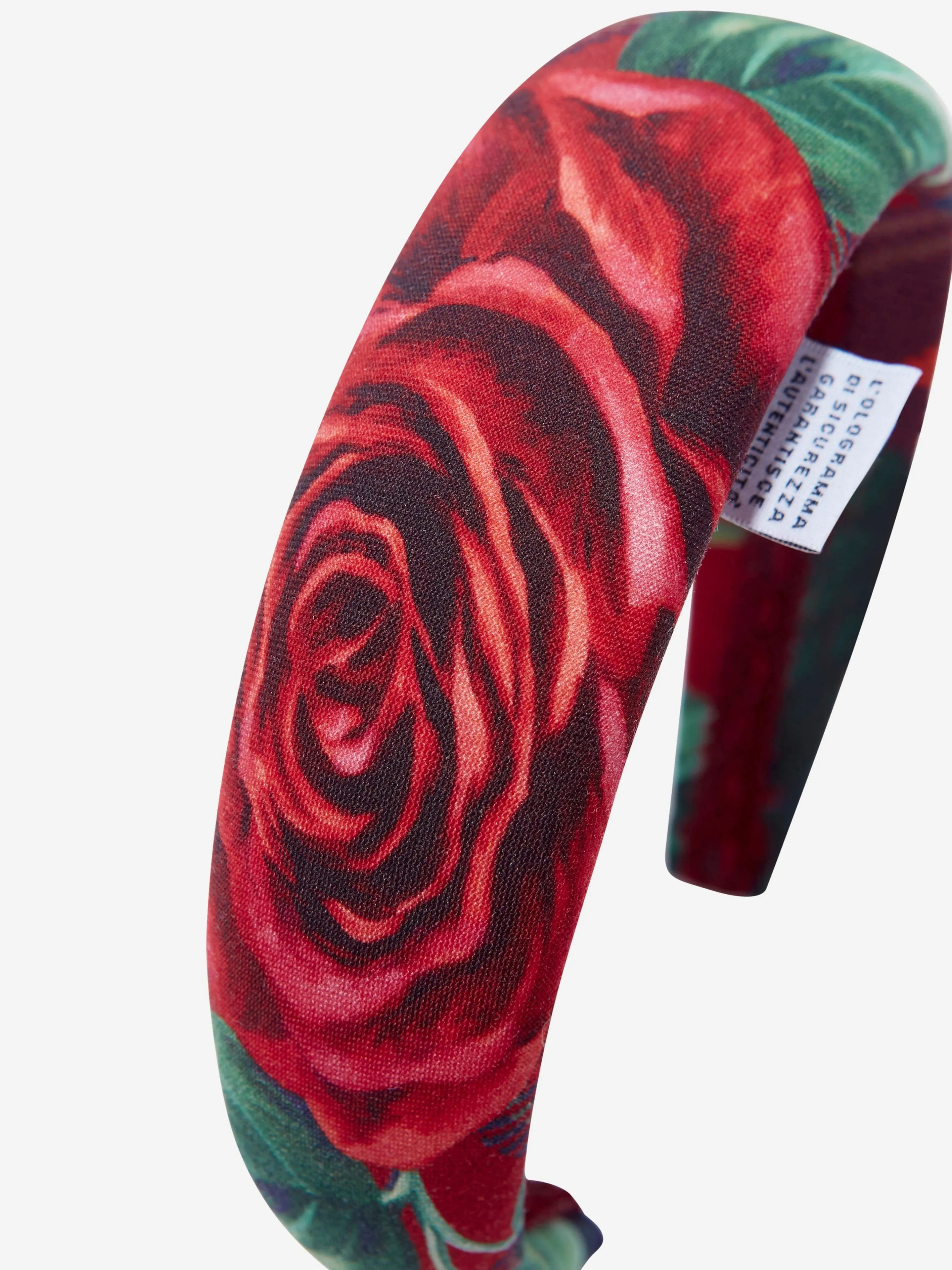 Dolce & Gabbana Girls Tartan Rose Headband in Red