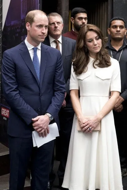 Elegant White Kate Middleton Cocktail Dress