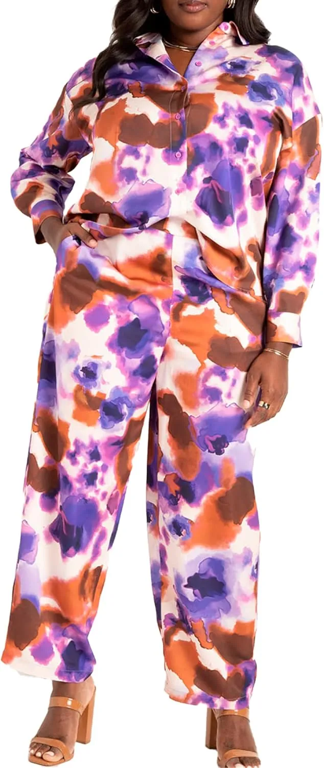 ellos Women's Plus Size Classic Stretch Chino
