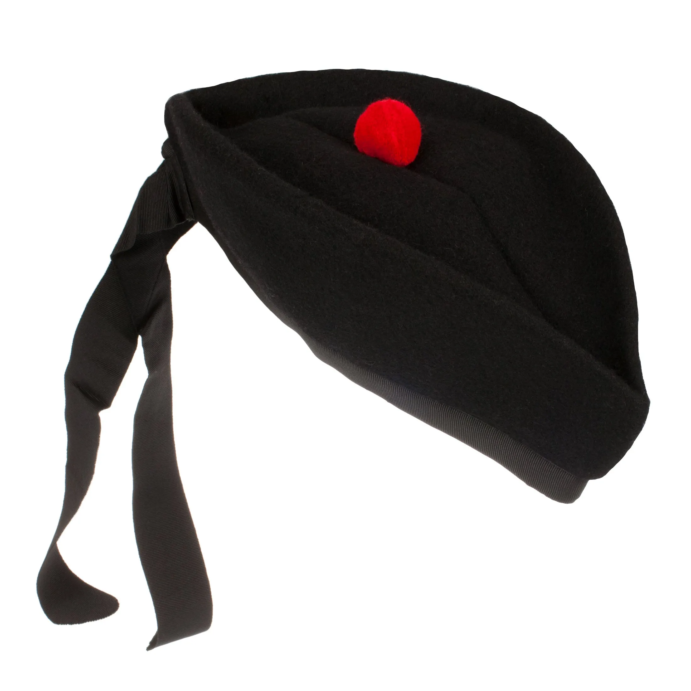 Gents Glengarry Hat Plain Black