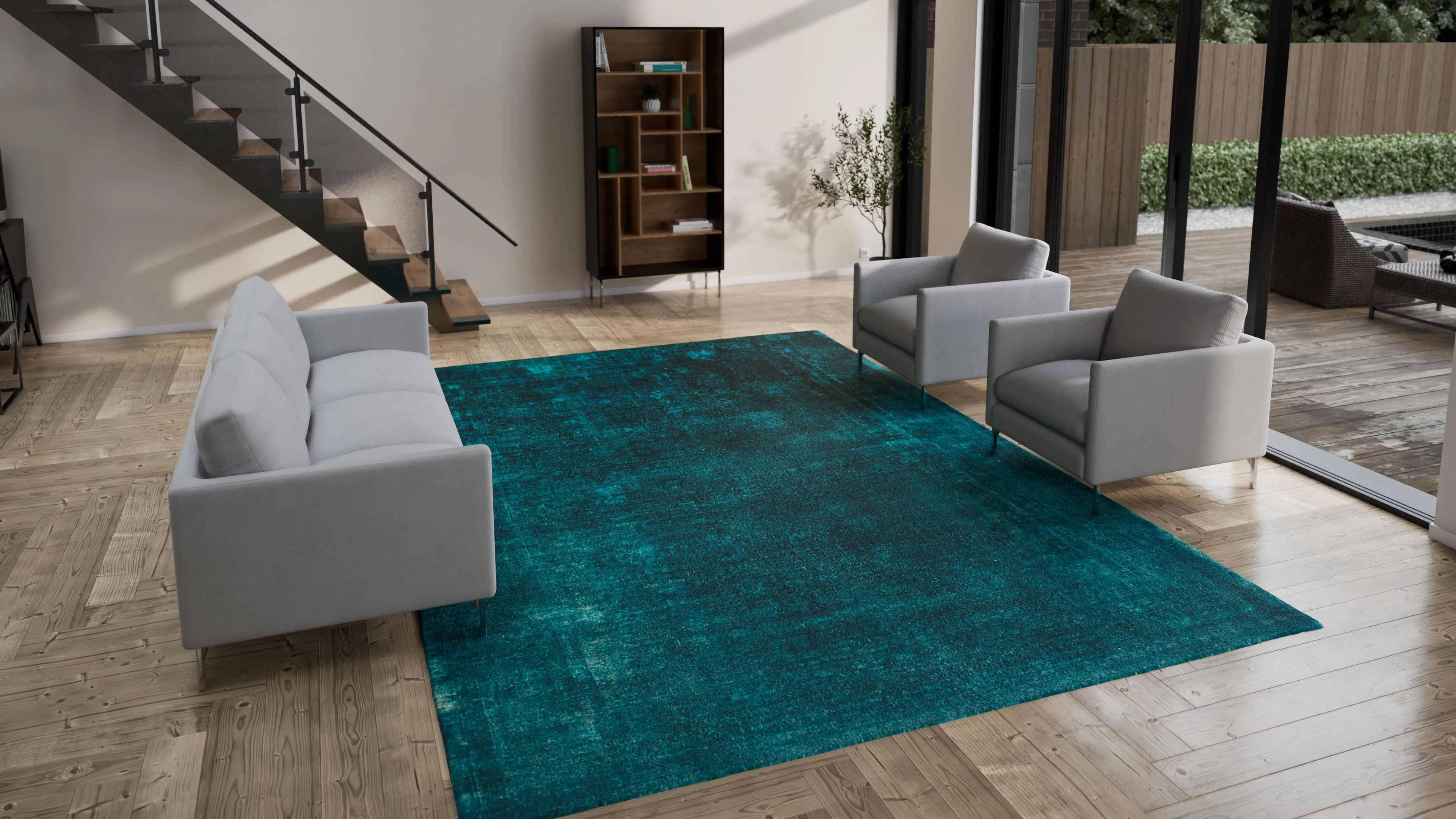 Green Samsara Wool Rug - 9'8" x 13'7"