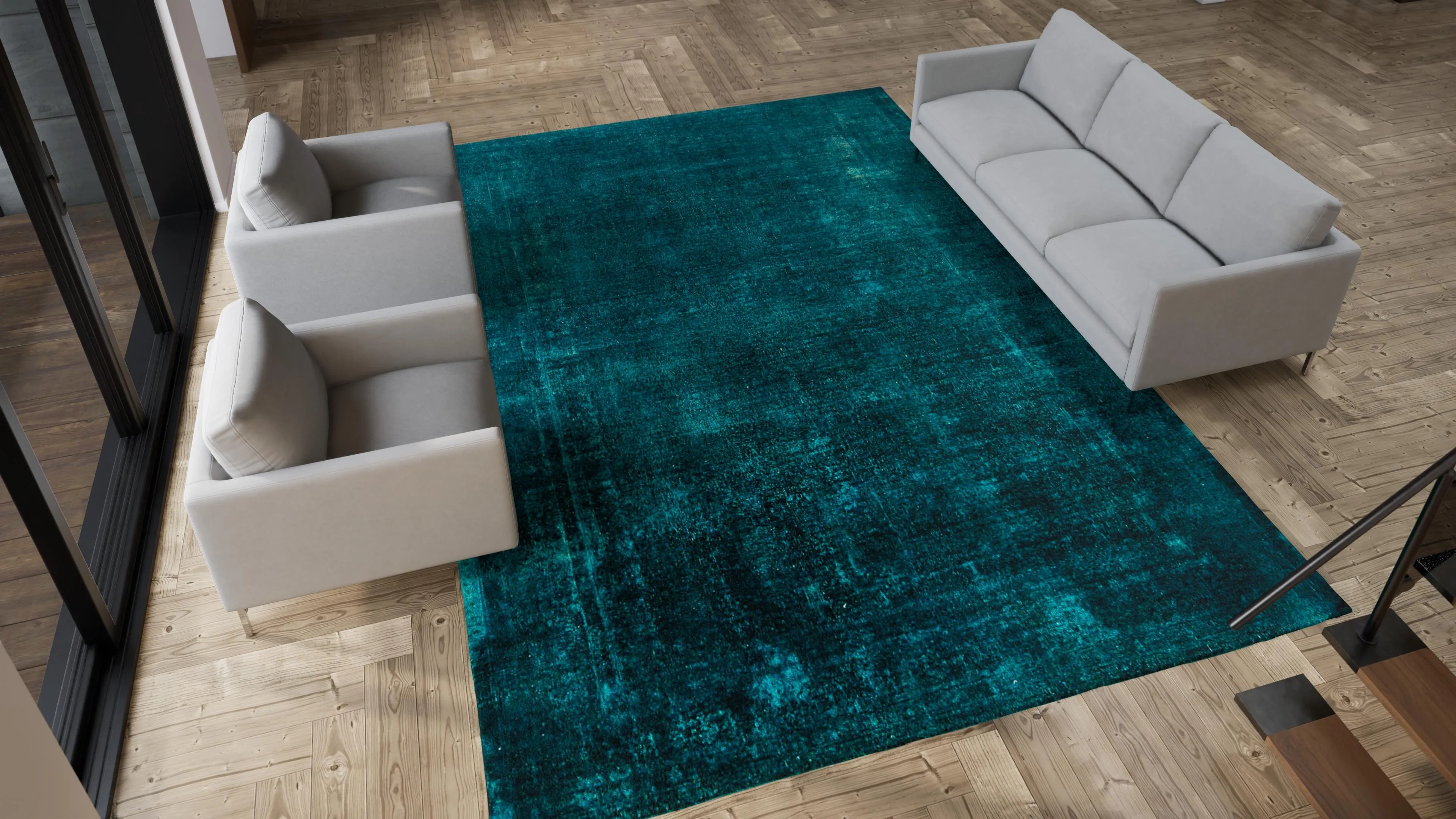 Green Samsara Wool Rug - 9'8" x 13'7"