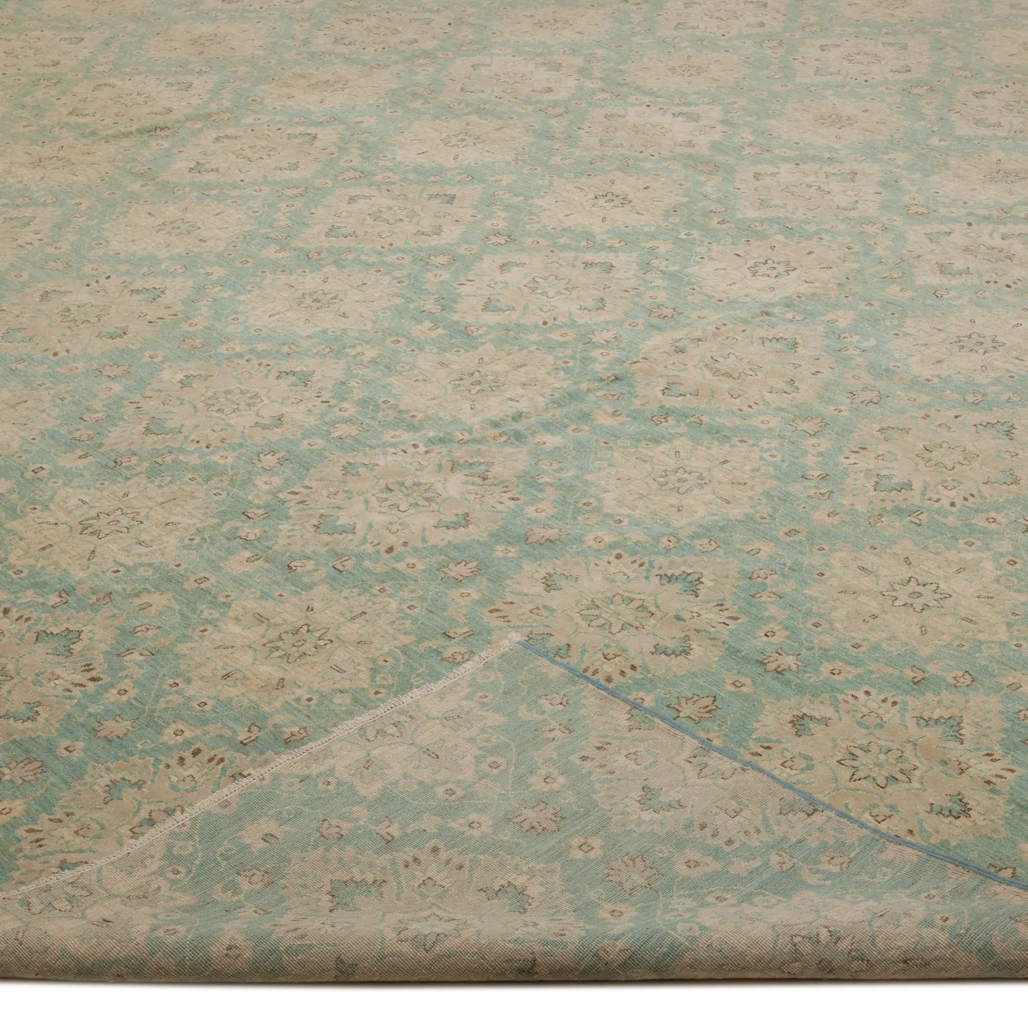 Green Transitional Wool Rug - 19'2" x 25'