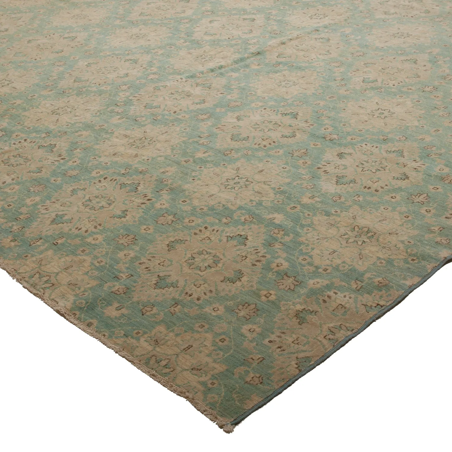 Green Transitional Wool Rug - 19'2" x 25'