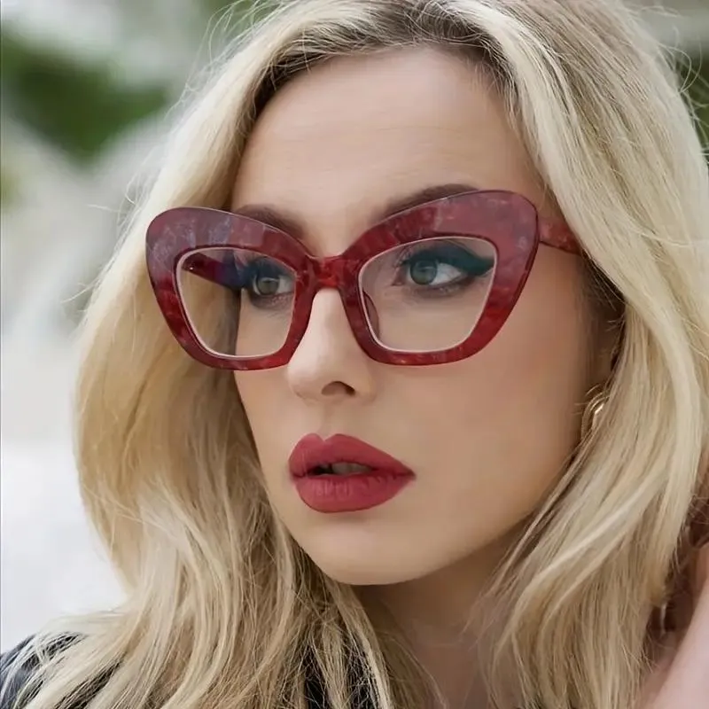 Hot Girls Blue Light Protection Oversized Cat Eye Sunglasses