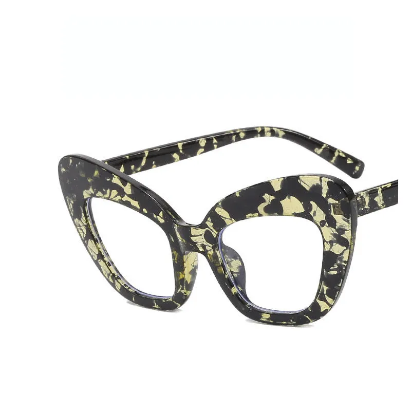 Hot Girls Blue Light Protection Oversized Cat Eye Sunglasses