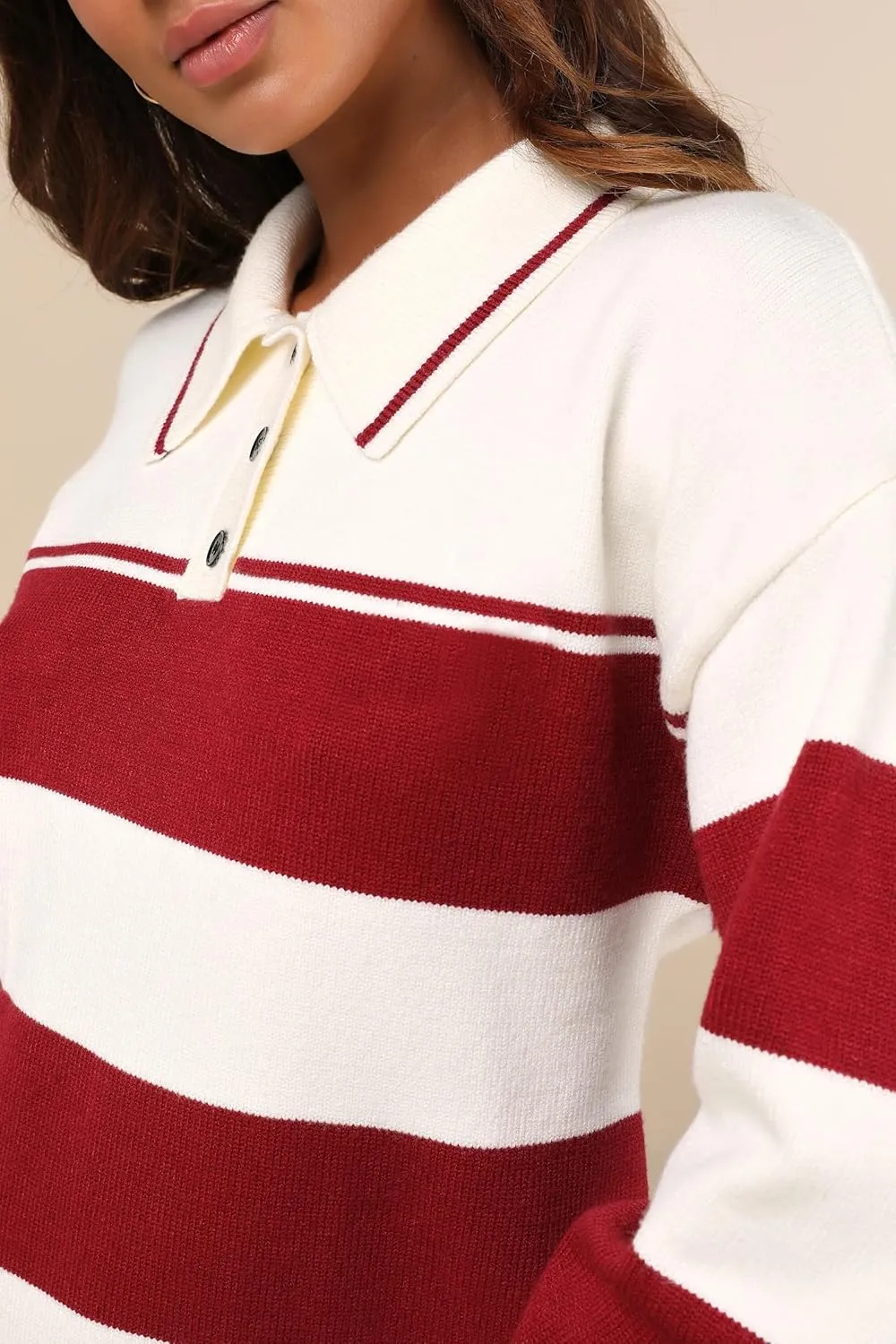 LifeShe Women's Striped Sweater Dress Long Sleeve Knit Pullover Sweaters Loose Tunic Mini Dresses