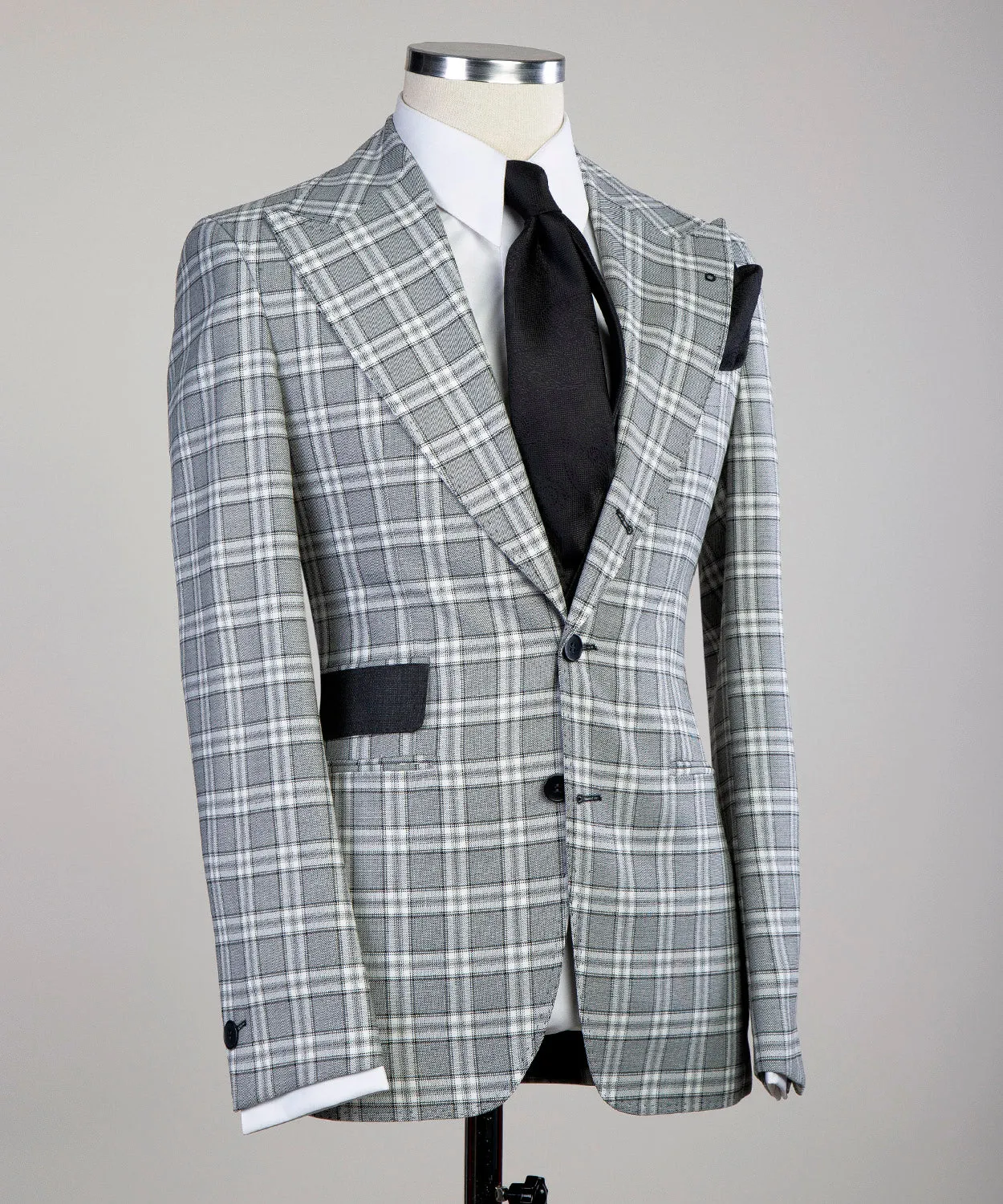 Light Gray Check Business Suit