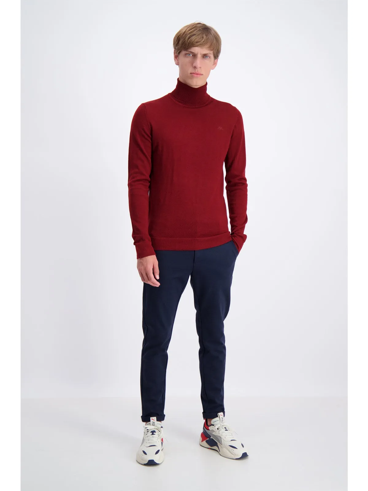Lindbergh Sweater Roll neck | Dark Red