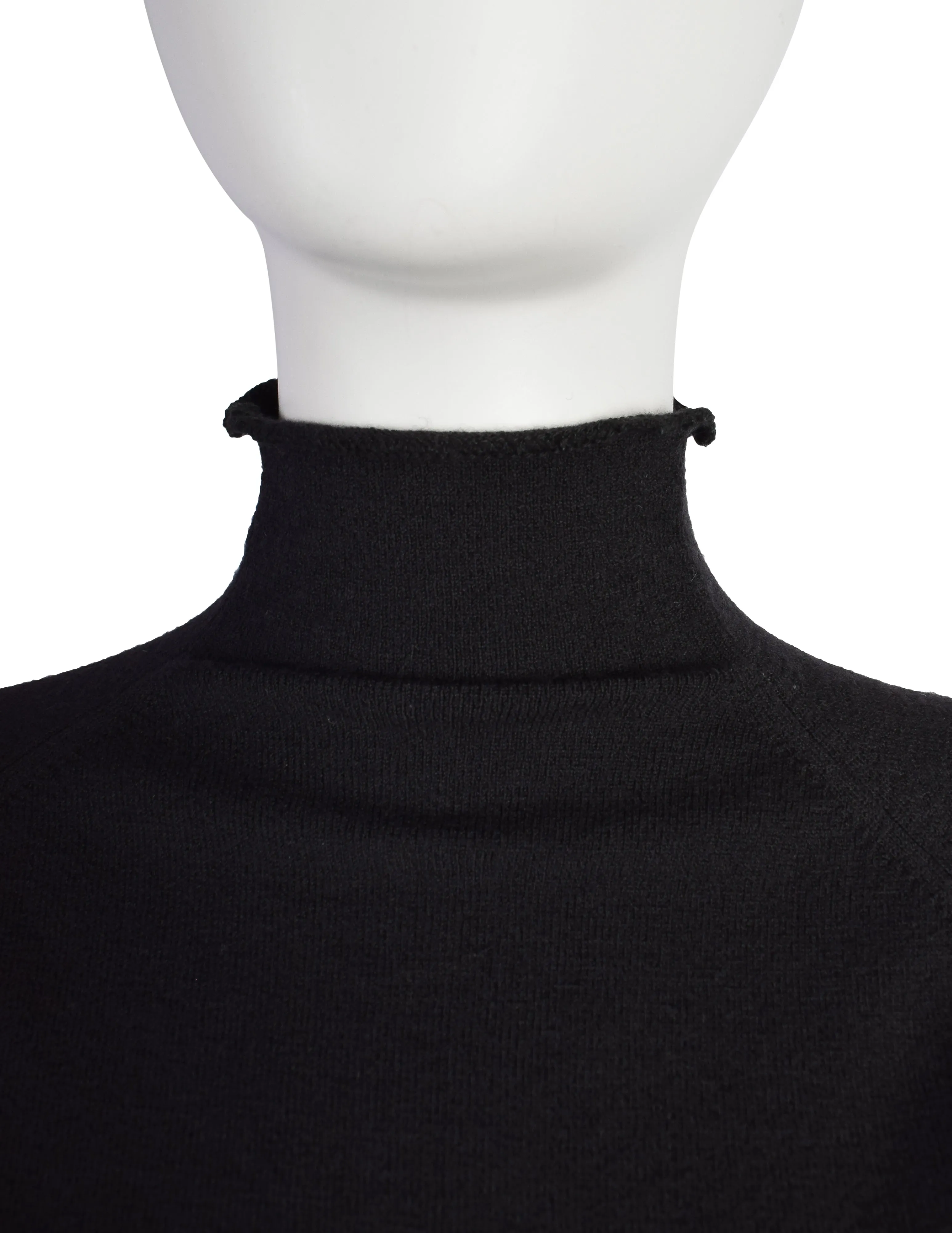 Maison Martin Margiela Vintage 1990s Black Distressed Wool Sweater
