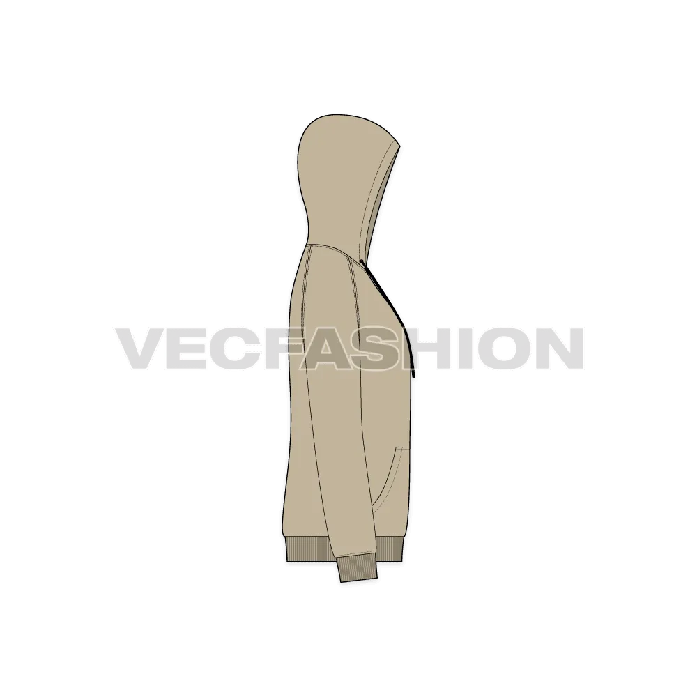Men's Slim Fit Raglan Sleeved Hoodie
