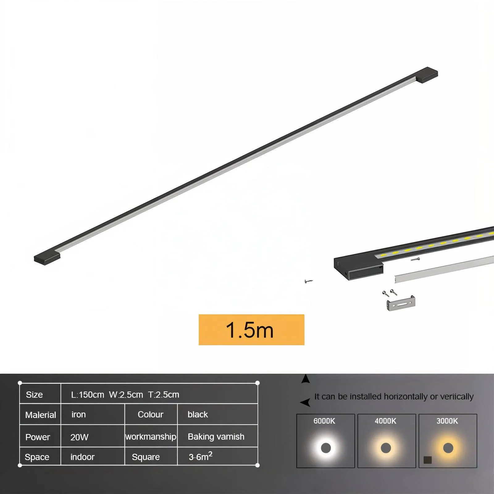 Modern Minimalist Long Wall Lamp LED