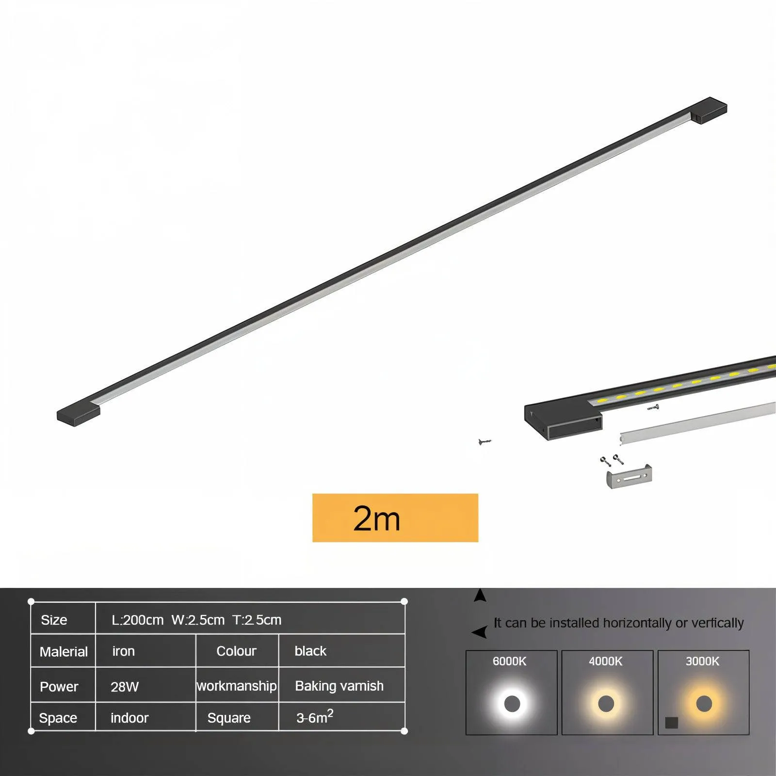Modern Minimalist Long Wall Lamp LED