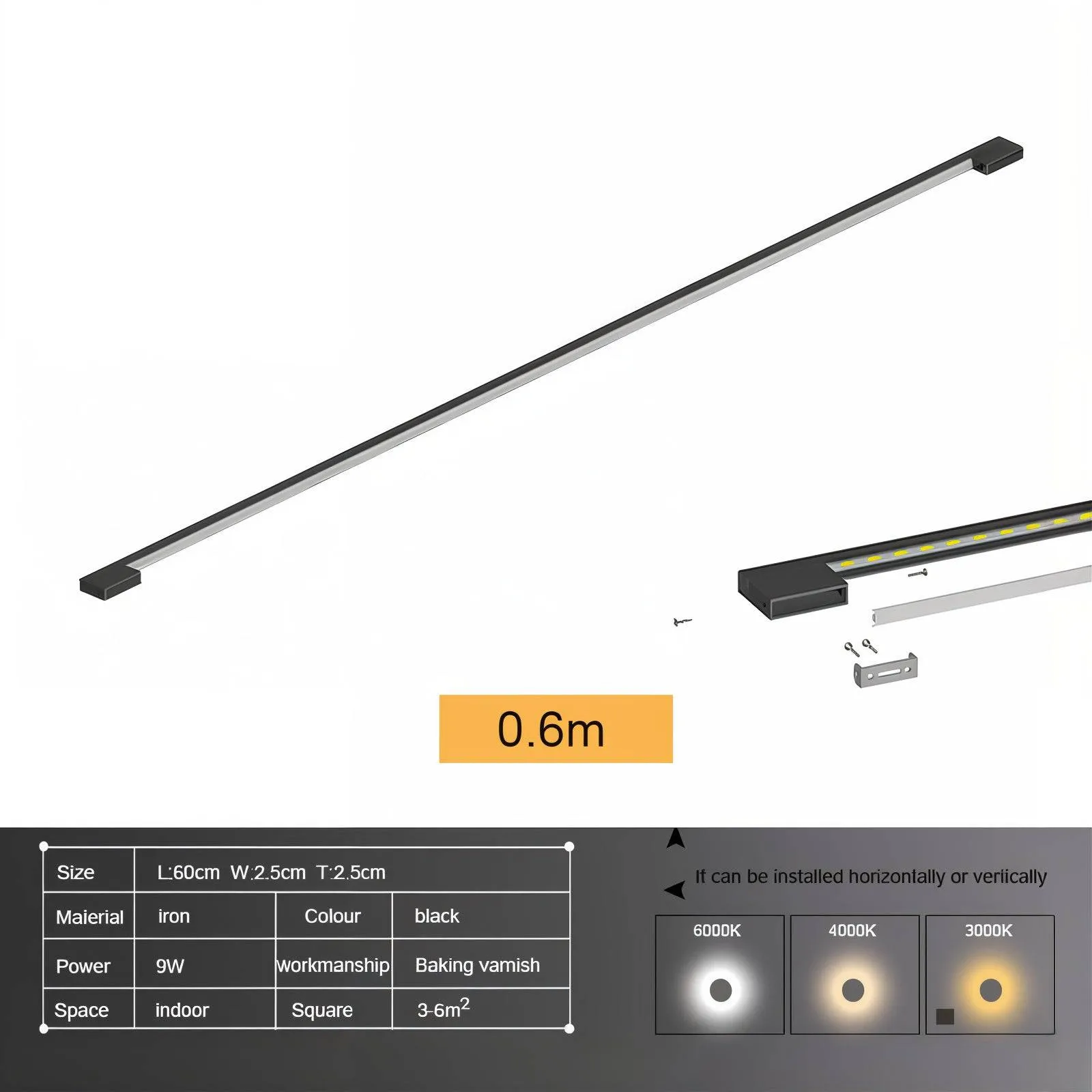 Modern Minimalist Long Wall Lamp LED