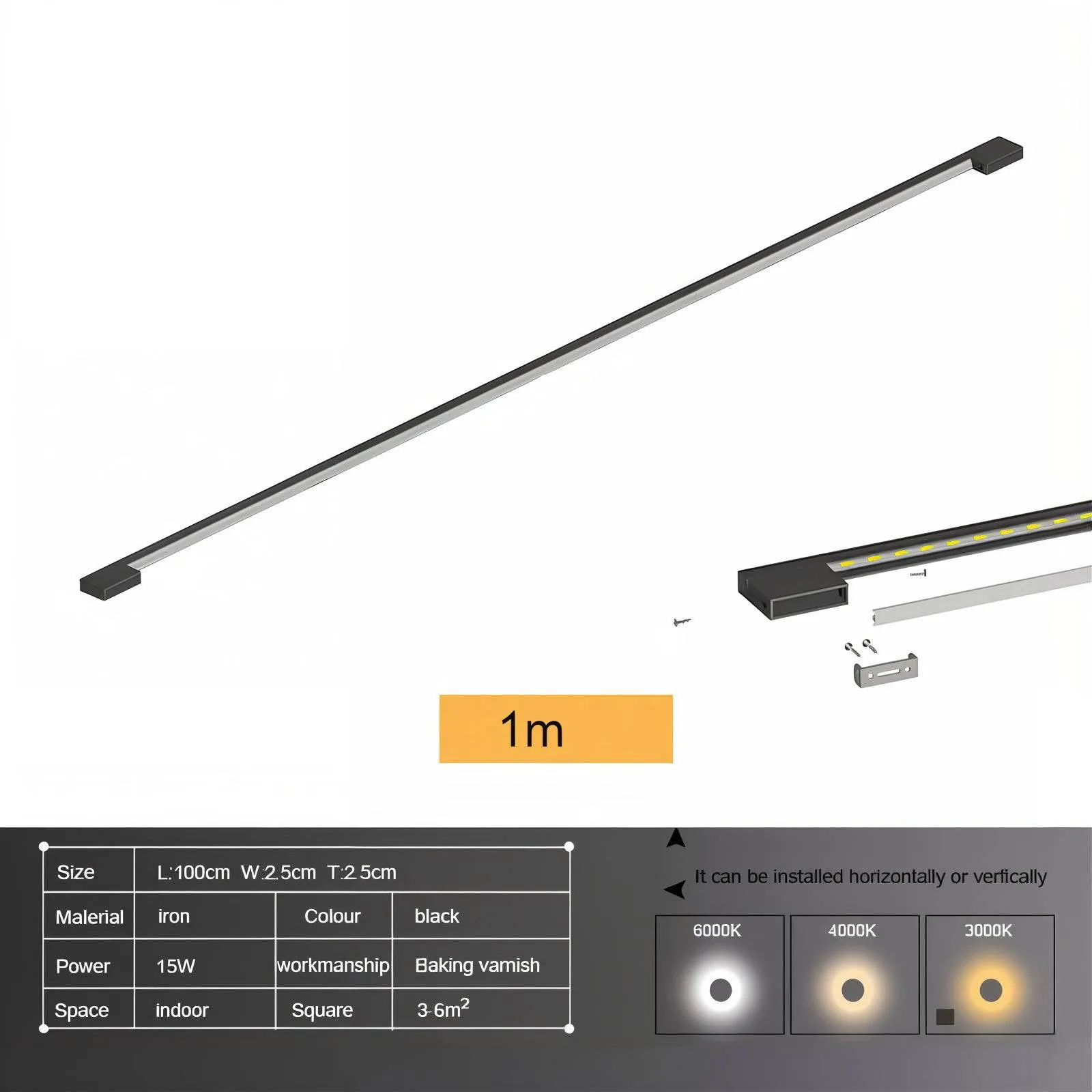 Modern Minimalist Long Wall Lamp LED