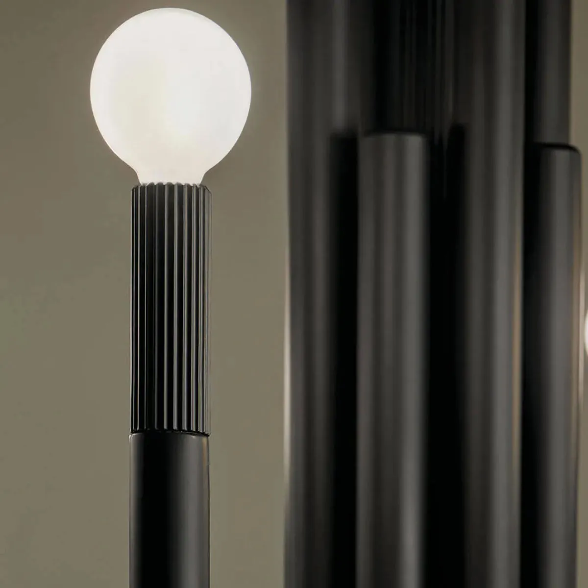 Odensa 46 in. 8 Lights Chandelier Black Finish