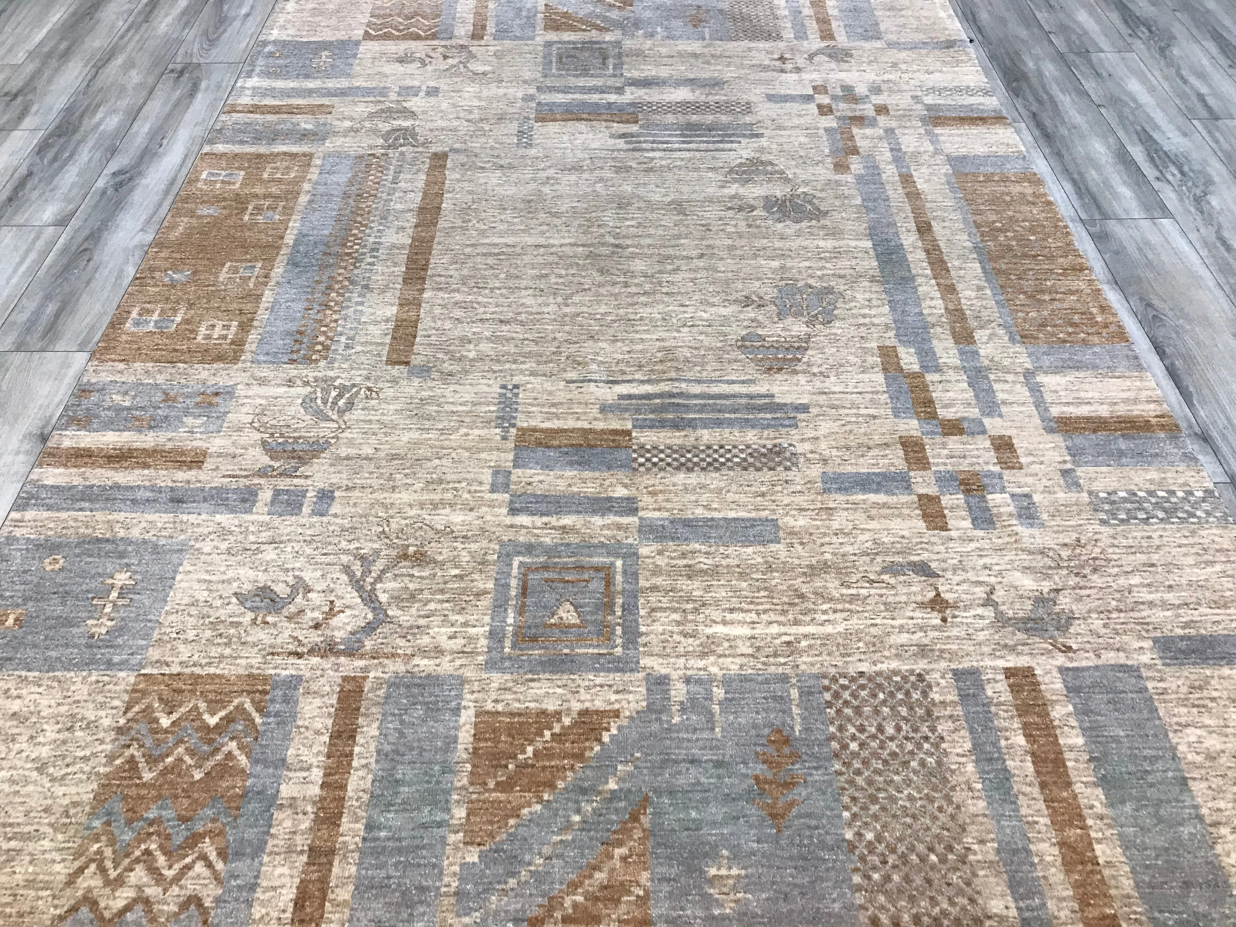 Pakistan I Kat Modern Hand Knotted Wool 7x9