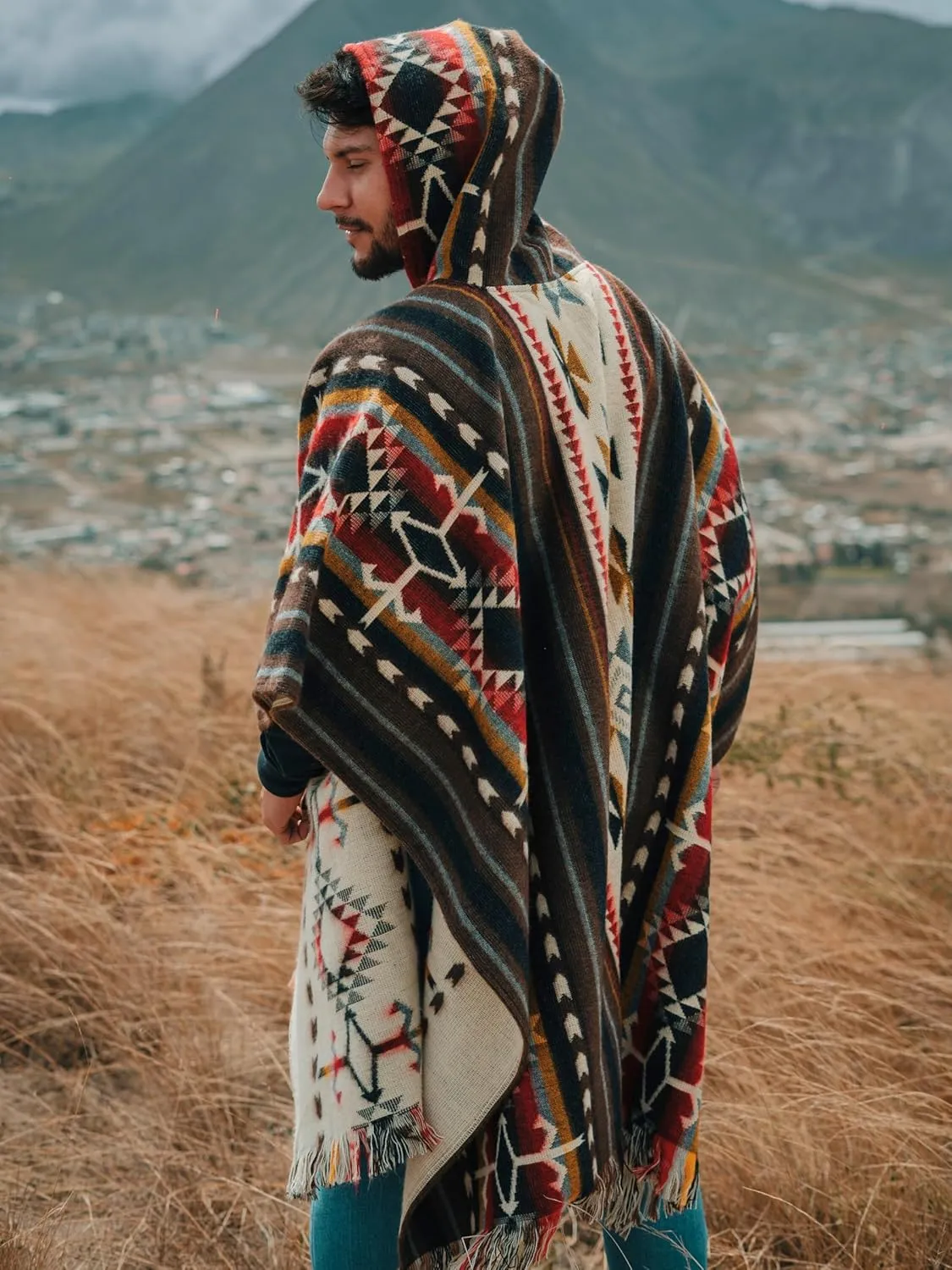 Poncho for men - Alpaca wool - Clint Eastwood - Daryl Dixon - Men Poncho - Handamade products - Cowboy Serape Shawl