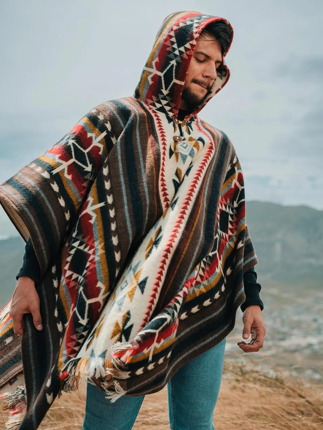 Poncho for men - Alpaca wool - Clint Eastwood - Daryl Dixon - Men Poncho - Handamade products - Cowboy Serape Shawl