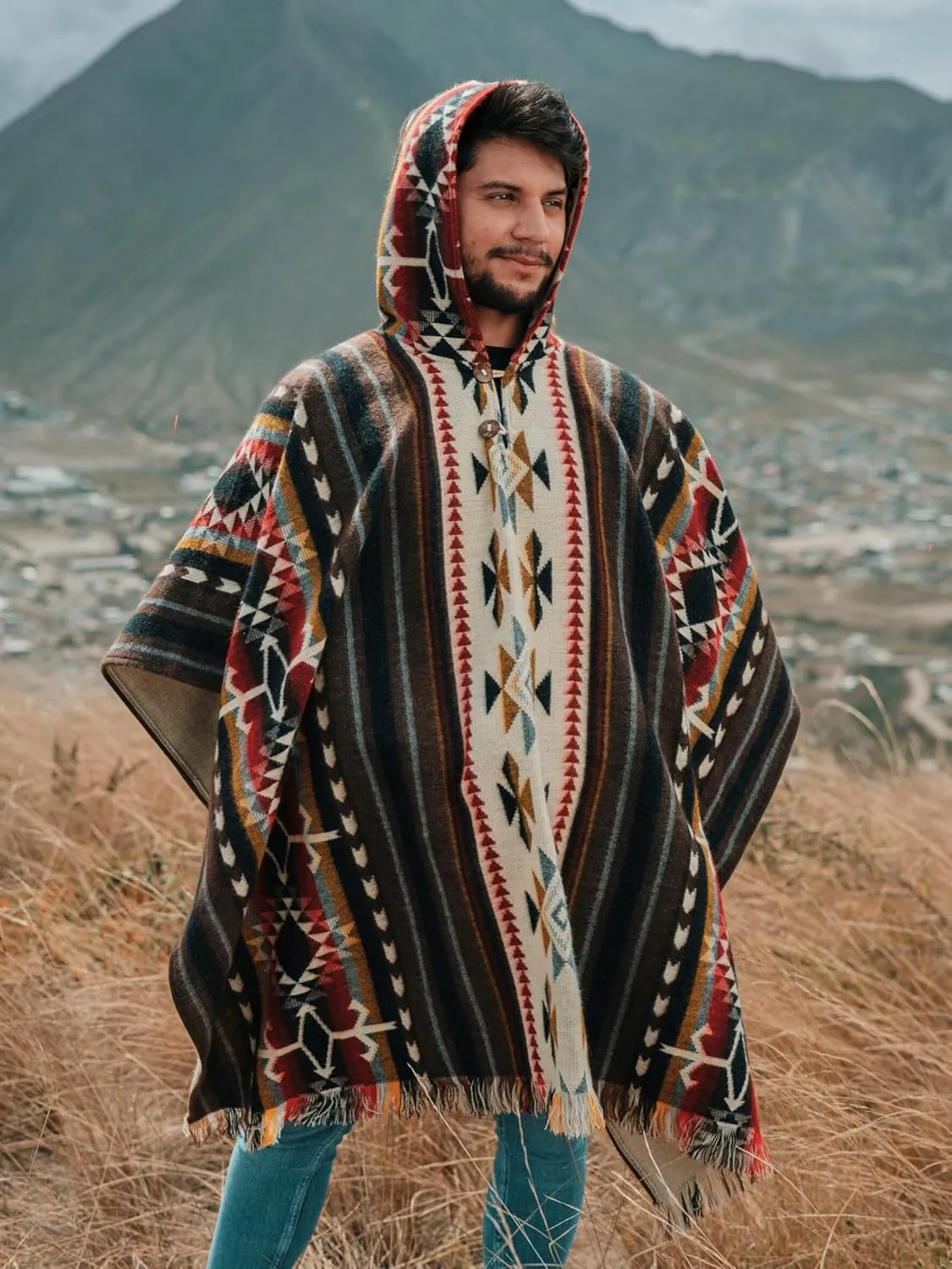 Poncho for men - Alpaca wool - Clint Eastwood - Daryl Dixon - Men Poncho - Handamade products - Cowboy Serape Shawl