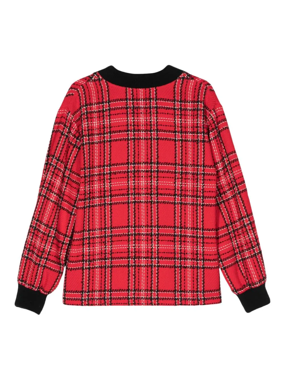 Red Checks Cardigan