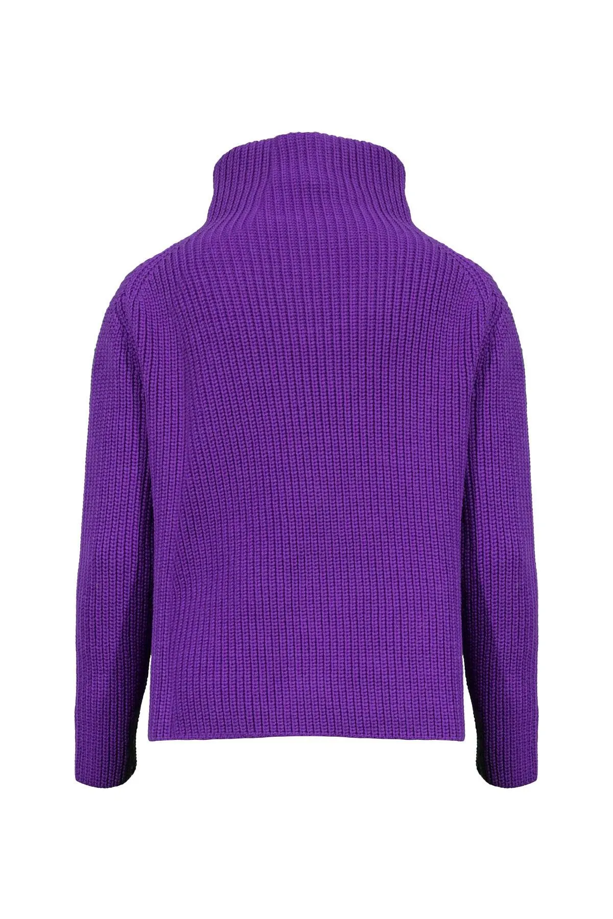 Rib Stand Collar Sweater