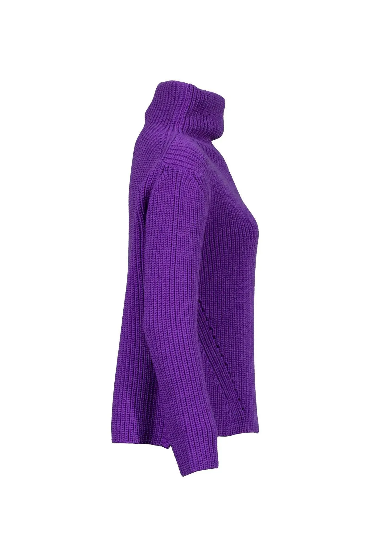 Rib Stand Collar Sweater
