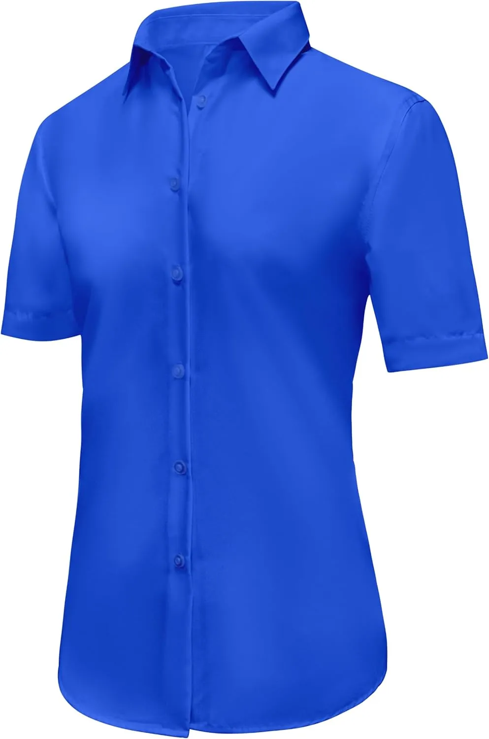 Ruisin Super Soft Wrinkle Resistant Womens Plain Button Down Shirts for Women Short/Long Sleeve Blouses Shirt Tops