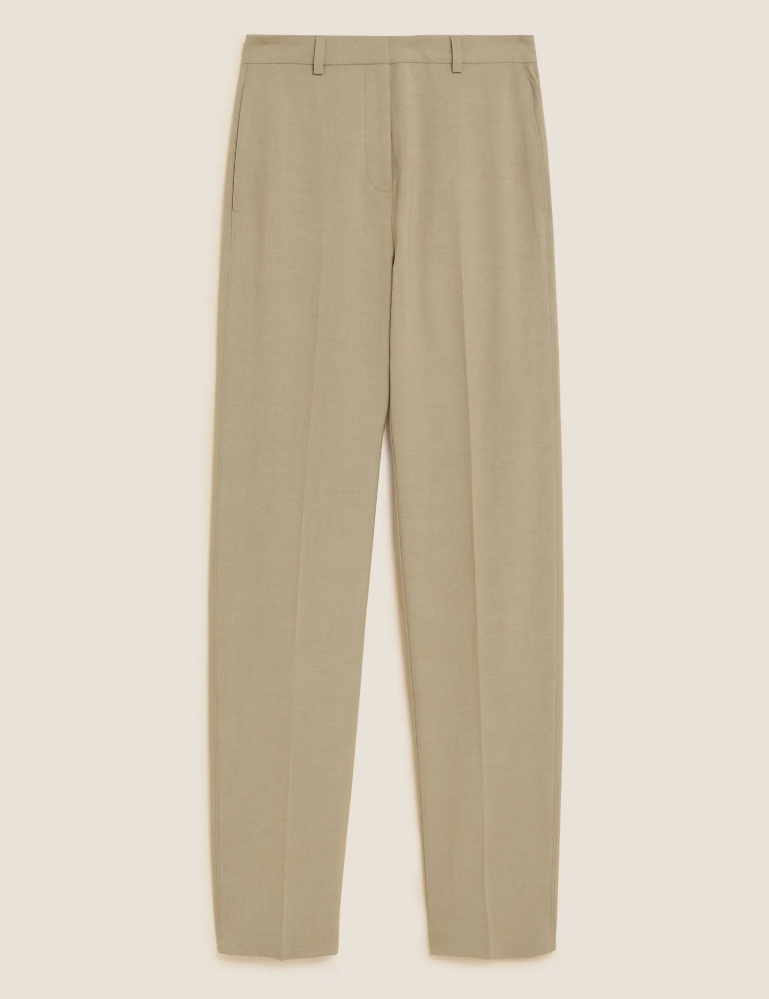 Straight Leg Trousers with Stretch