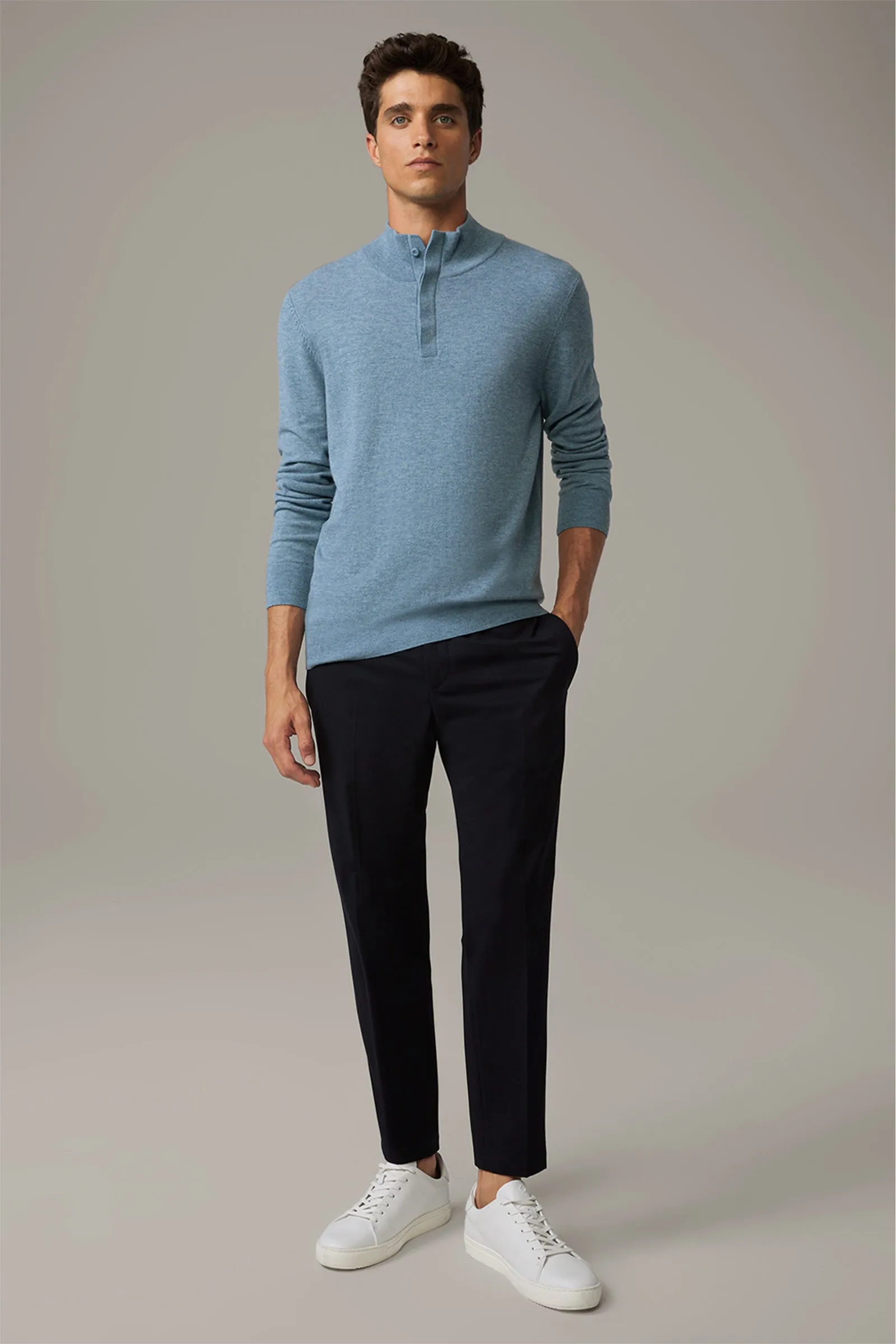Strellson - Luka-T Button Front, Wool, Blue