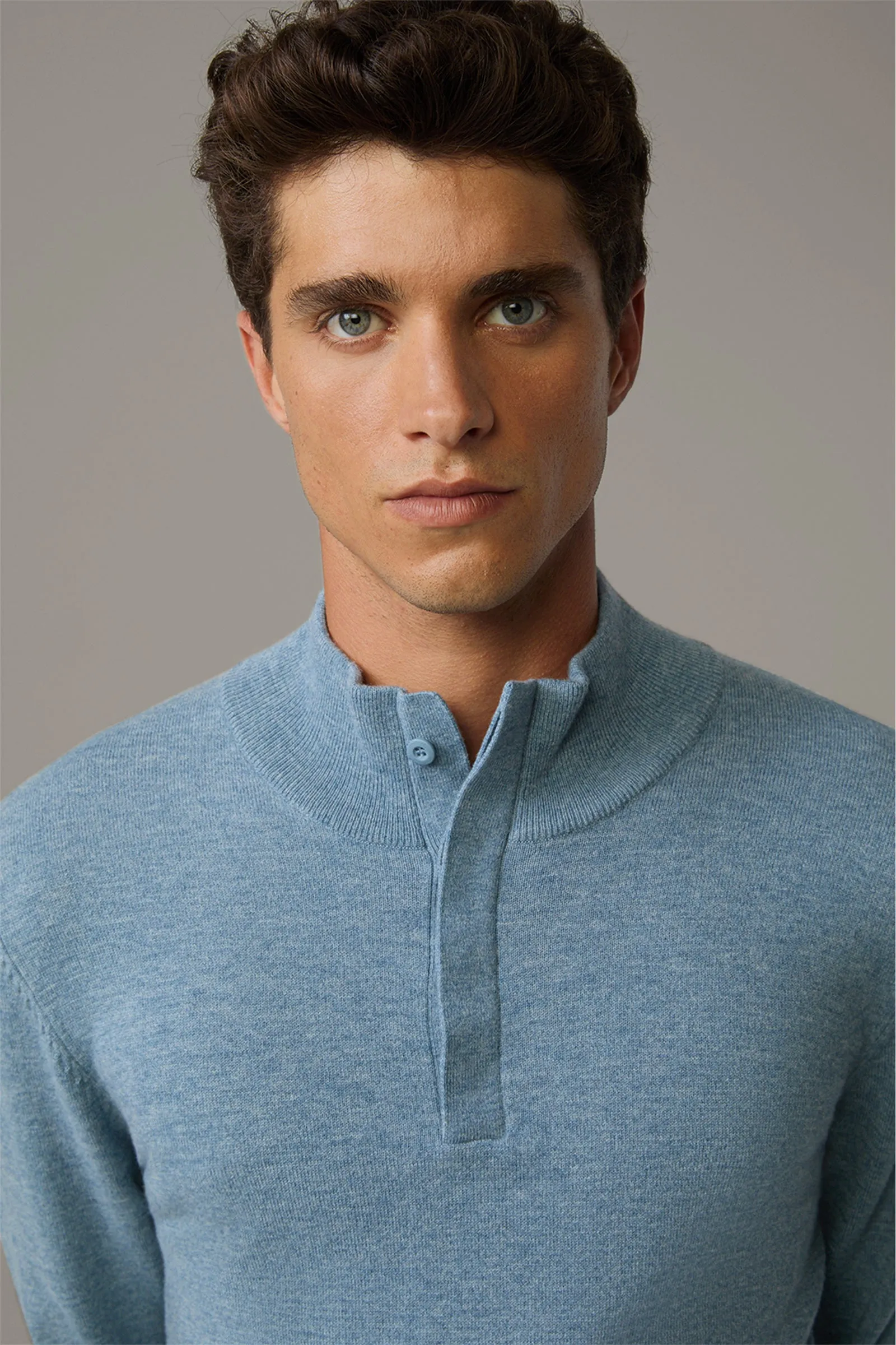 Strellson - Luka-T Button Front, Wool, Blue