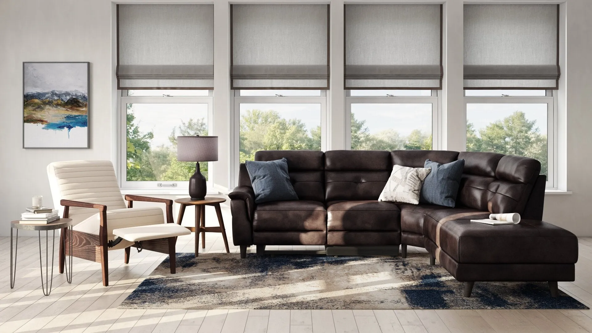 Tolo 3-Piece Right-Facing Power Reclining Sectional - Brown