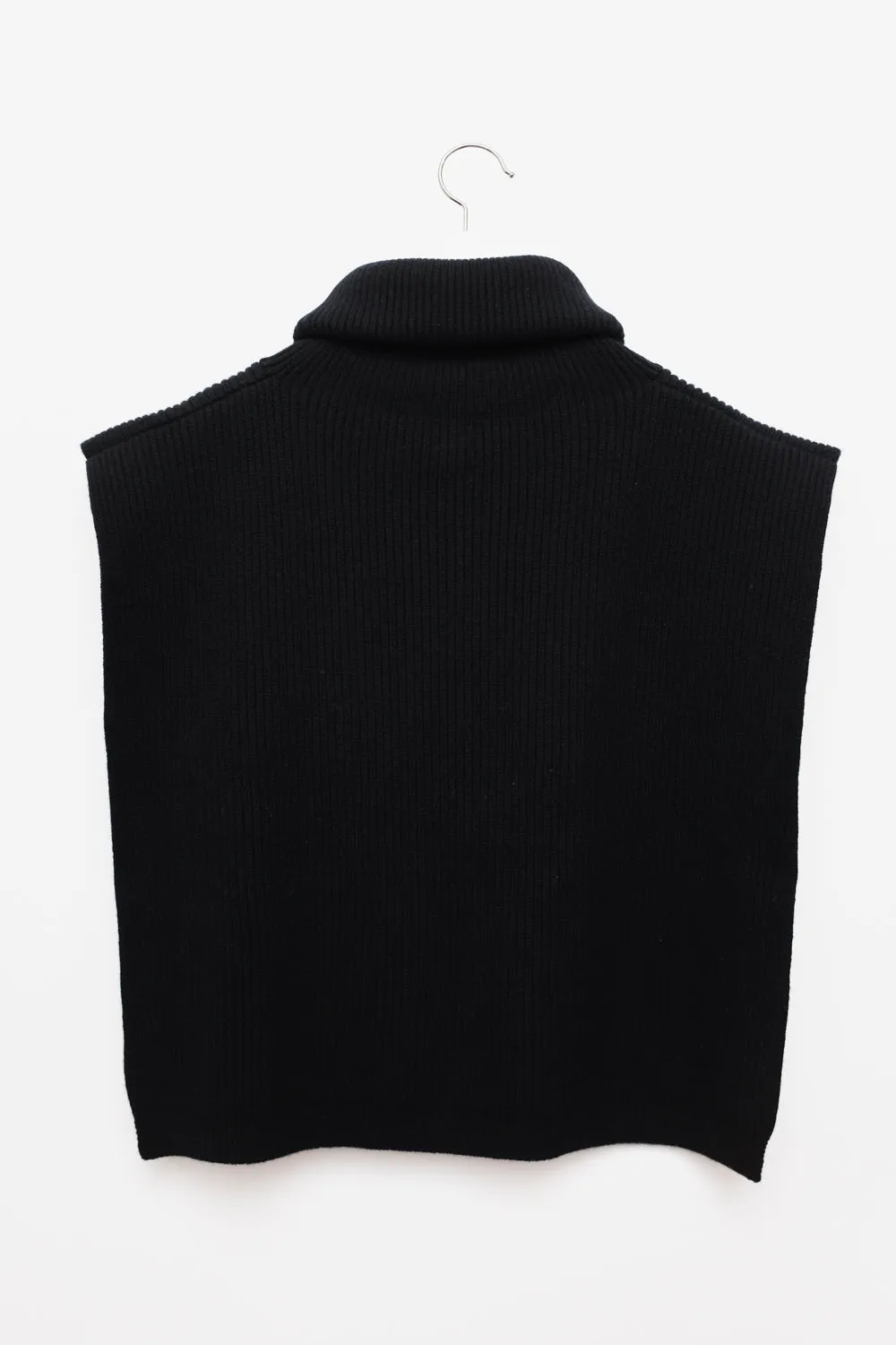 TOTEME WOOL BIB BLACK TURTLE VEST