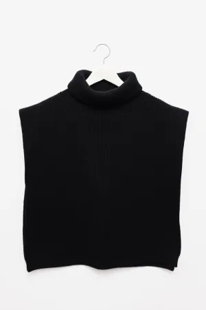 TOTEME WOOL BIB BLACK TURTLE VEST